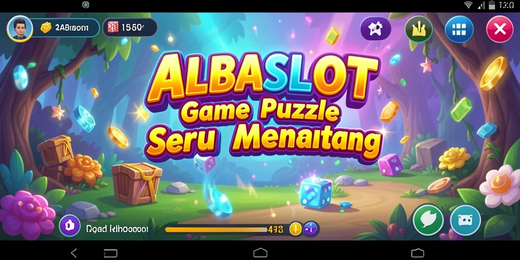 Tampilan menarik dari gameplay ALBASLOT dengan berbagai level Puzzle.