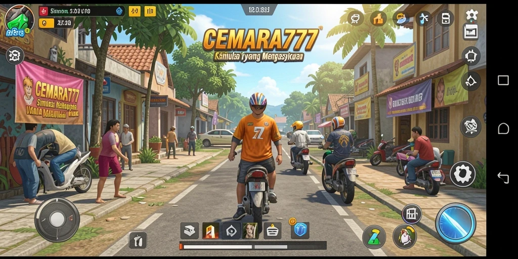 Gameplay CEMARA777 yang menampilkan interaksi karakter yang hidup.
