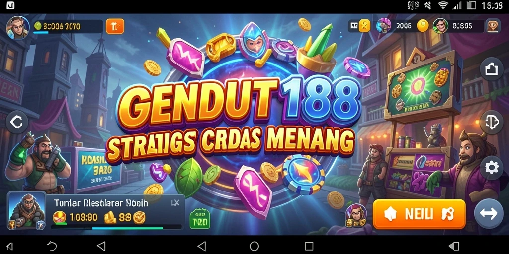 Tampilan gameplay strategis dan interaksi pemain dalam GENDUT188.