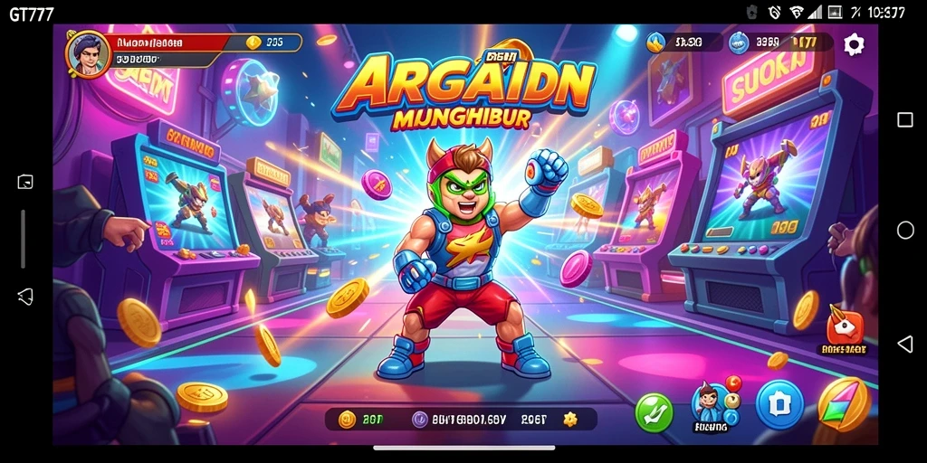 Screenshot gameplay GT777 yang menampilkan aksi seru dan tantangan di Arcade.