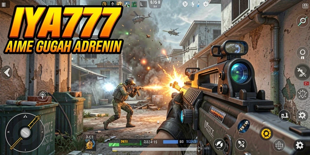 Screenshot gameplay IYA777 menampilkan aksi tembak-menembak yang menegangkan.