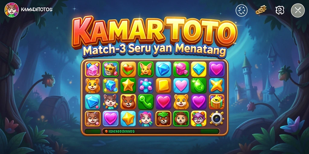 Tampilan gameplay KAMARTOTO yang penuh warna dan menantang.