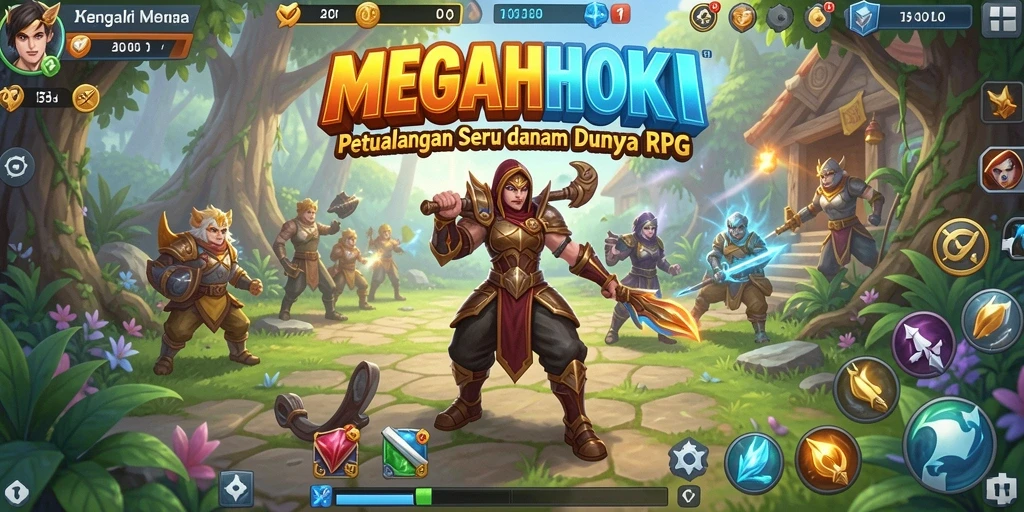 Tampilan gameplay RPG yang menegangkan dan penuh strategi.