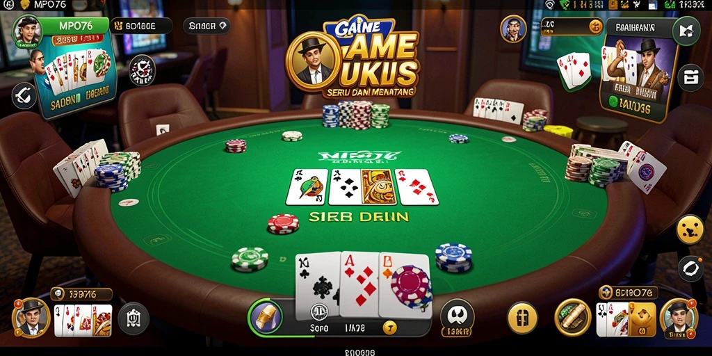 Gameplay seru MPO76 dengan suasana poker yang realistis.