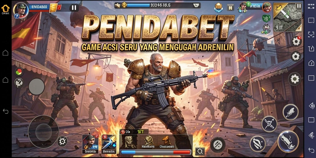 Tangkapan layar utama menunjukkan aksi mendebarkan dalam game.