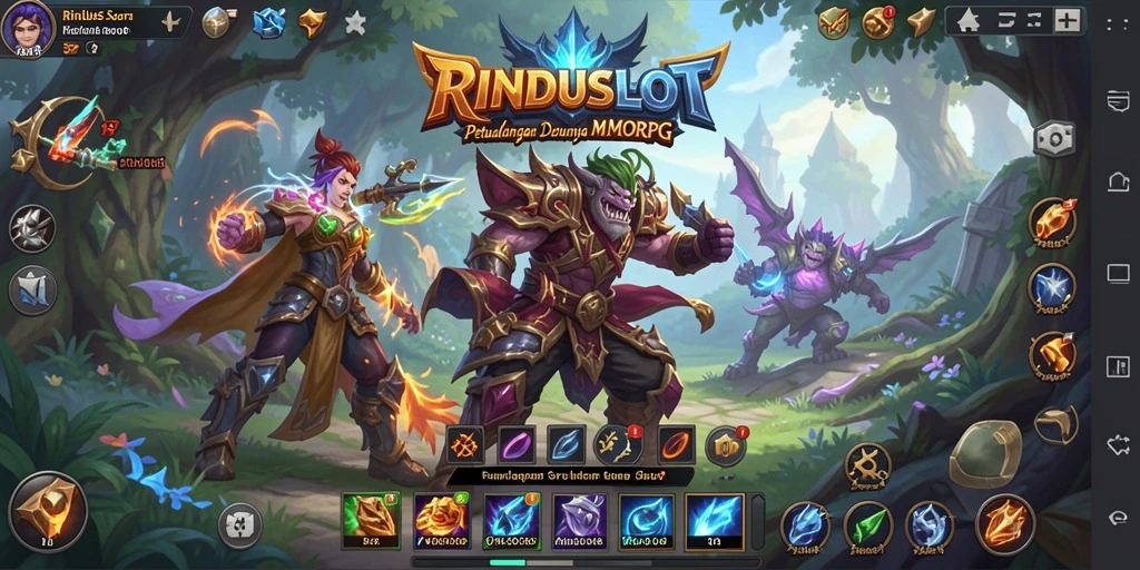 Tampilan gameplay RINDUSLOT yang memukau dengan aksi seru.