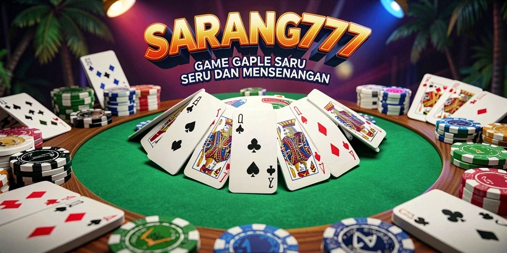 Tampilan utama SARANG777 dengan gameplay Gaple yang menarik.