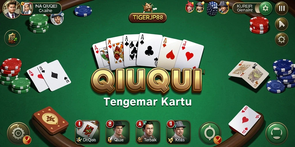 Screenshot utama TIGERJP88 menampilkan aksi seru permainan QiuQiu.