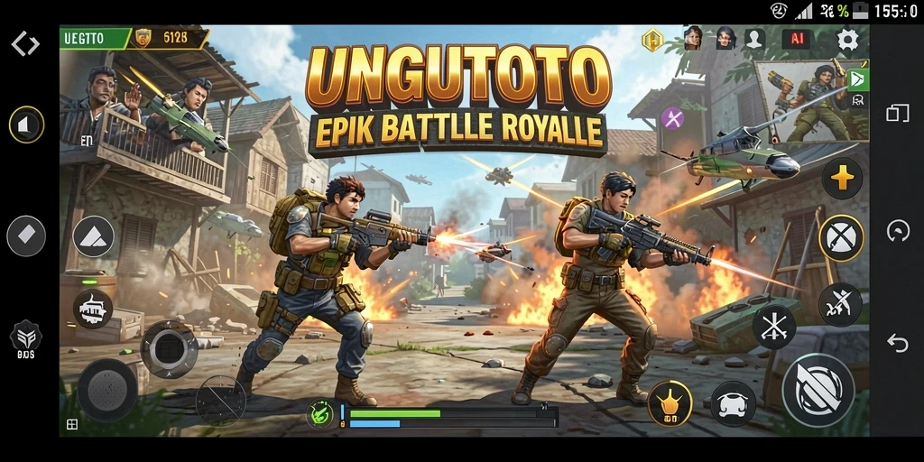 Gameplay mendebarkan di UNGUTOTO saat bertempur dengan pemain lainnya.