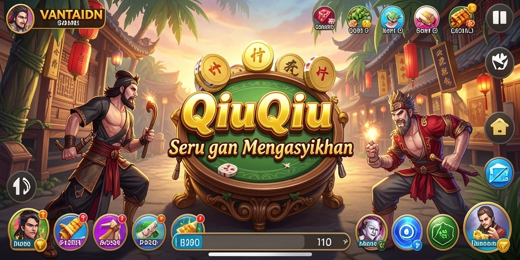Screenshot VANTAIDN menunjukkan aksi seru permainan QiuQiu.